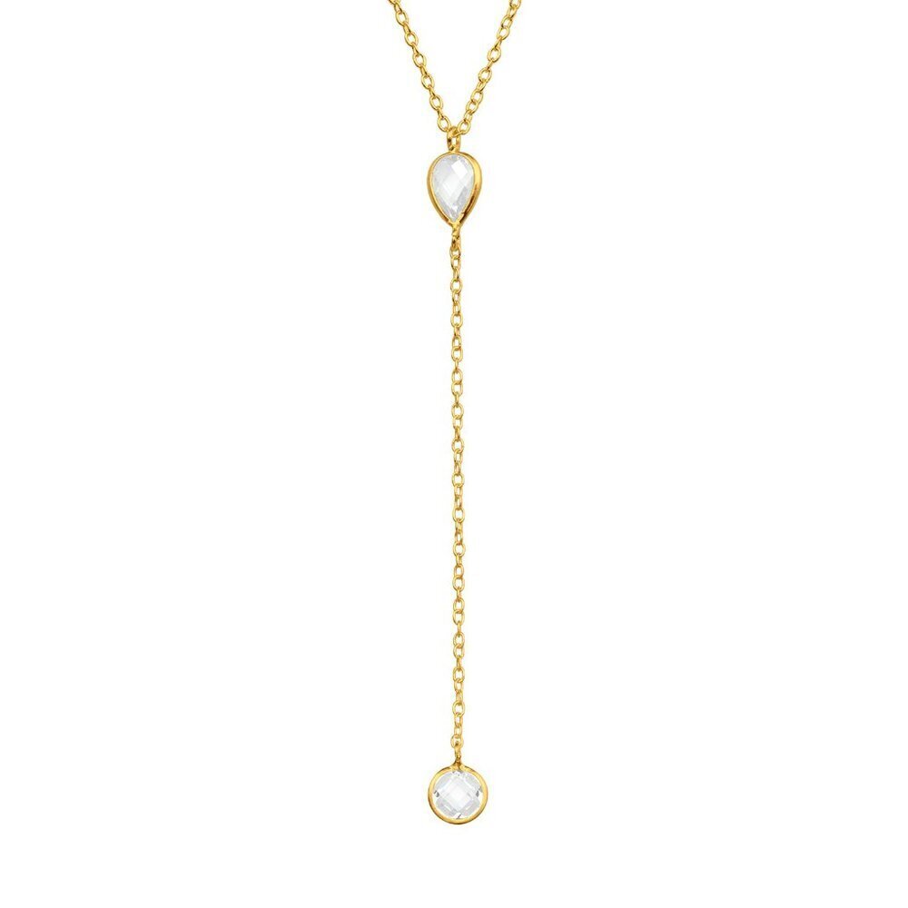 Elegant Gold And White Necklace
